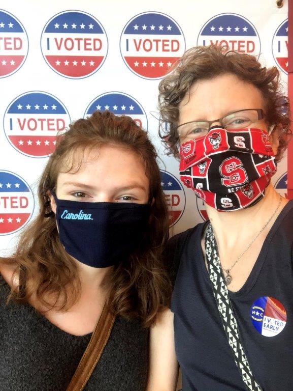 Maya and Jill after voting!